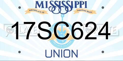 17SC624 Mississippi License Plate