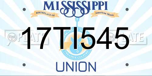 17TI545 Mississippi License Plate
