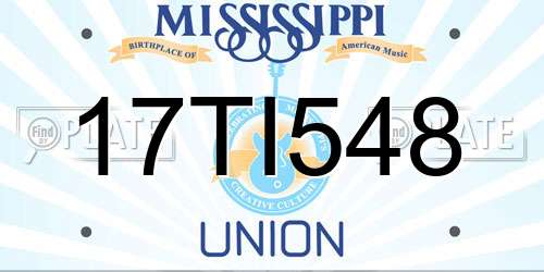 17TI548 Mississippi License Plate