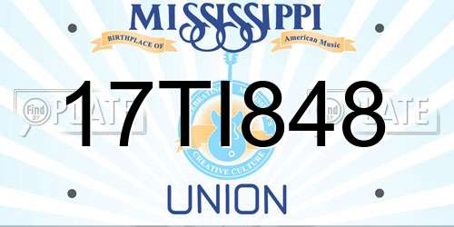 17TI848 Mississippi License Plate