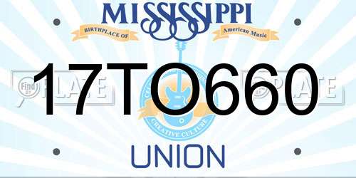 17TO660 Mississippi License Plate
