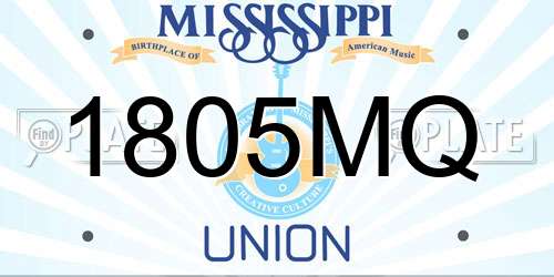 1805MQ Mississippi License Plate
