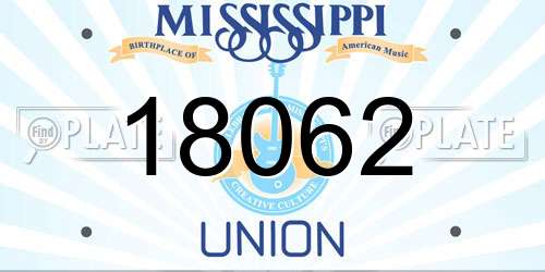 18062 Mississippi License Plate