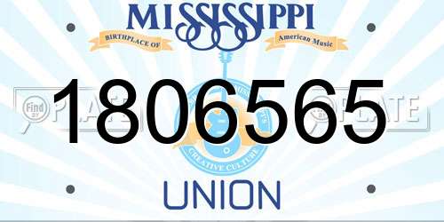 1806565 Mississippi License Plate