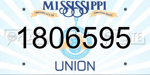 1806595 Mississippi License Plate