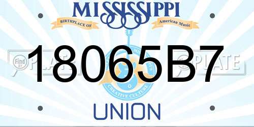 18065B7 Mississippi License Plate