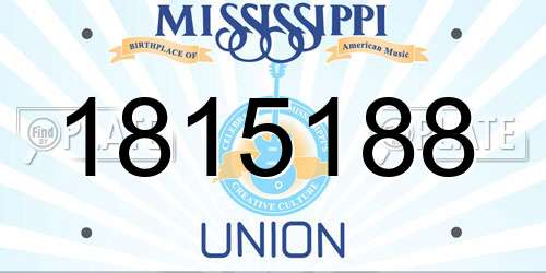 1815188 Mississippi License Plate