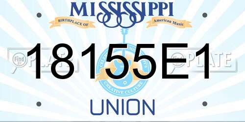 18155E1 Mississippi License Plate