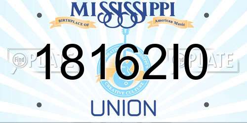 18162I0 Mississippi License Plate