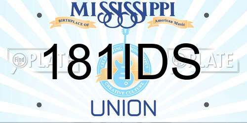 181IDS Mississippi License Plate