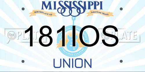 181IOS Mississippi License Plate