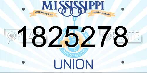 1825278 Mississippi License Plate