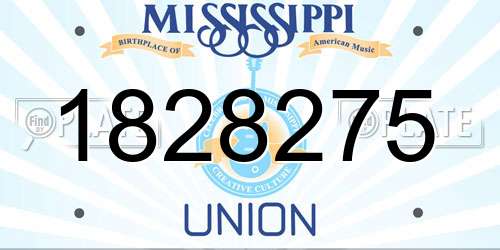 1828275 Mississippi License Plate