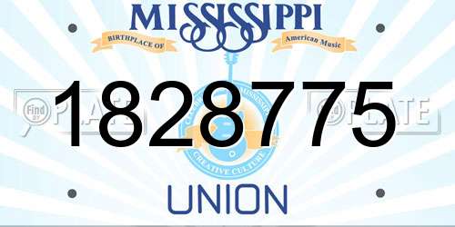 1828775 Mississippi License Plate