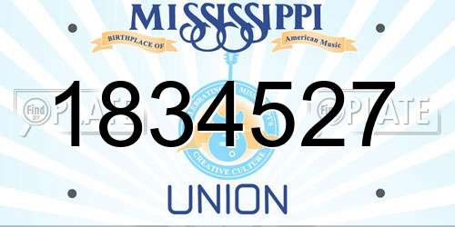 1834527 Mississippi License Plate