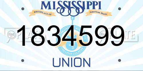 1834599 Mississippi License Plate