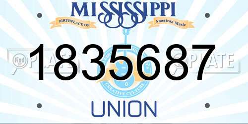 1835687 Mississippi License Plate