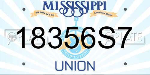 18356S7 Mississippi License Plate