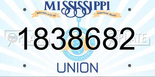 1838682 Mississippi License Plate