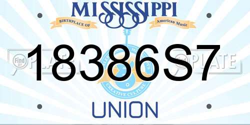 18386S7 Mississippi License Plate