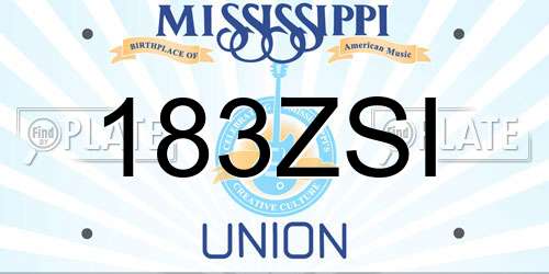 183ZSI Mississippi License Plate