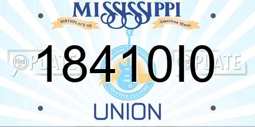 18410I0 Mississippi License Plate