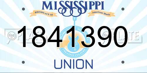 1841390 Mississippi License Plate