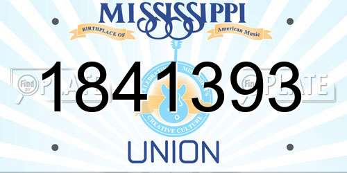 1841393 Mississippi License Plate