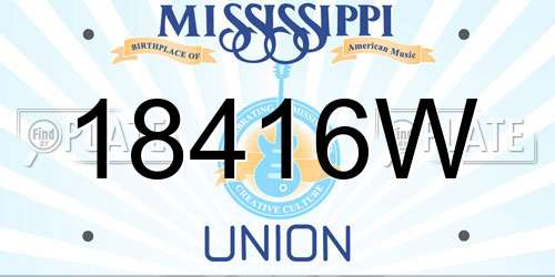 18416W Mississippi License Plate