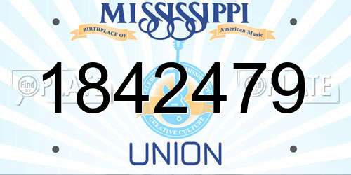 1842479 Mississippi License Plate