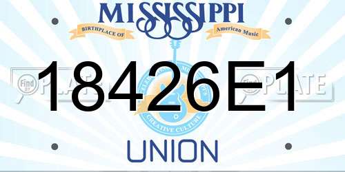 18426E1 Mississippi License Plate