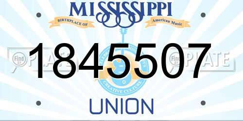 1845507 Mississippi License Plate