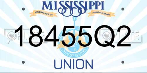 18455Q2 Mississippi License Plate