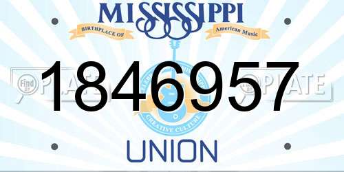 1846957 Mississippi License Plate