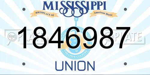 1846987 Mississippi License Plate