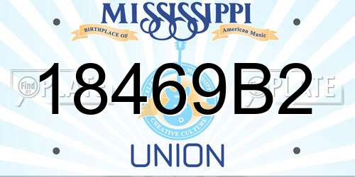 18469B2 Mississippi License Plate