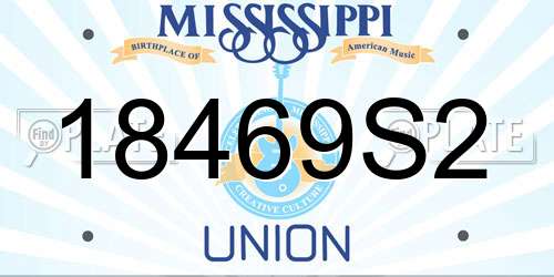 18469S2 Mississippi License Plate