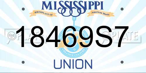 18469S7 Mississippi License Plate