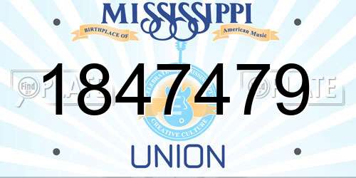 1847479 Mississippi License Plate