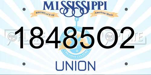 18485O2 Mississippi License Plate