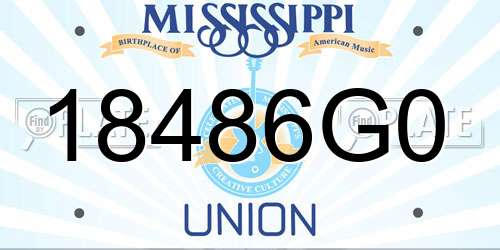 18486G0 Mississippi License Plate