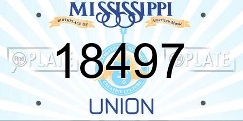 18497 Mississippi License Plate
