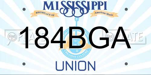 184BGA Mississippi License Plate