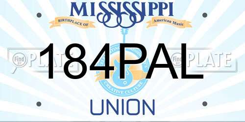 184PAL Mississippi License Plate