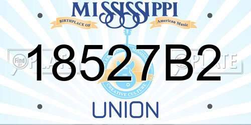 18527B2 Mississippi License Plate