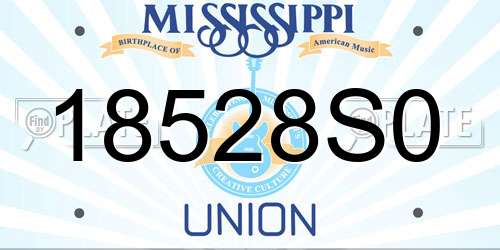18528S0 Mississippi License Plate