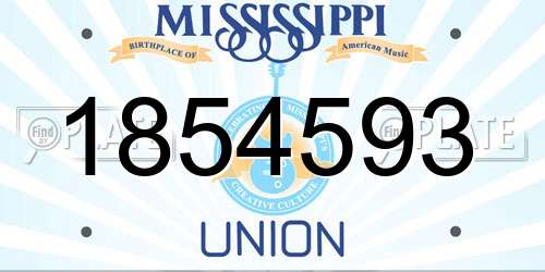 1854593 Mississippi License Plate