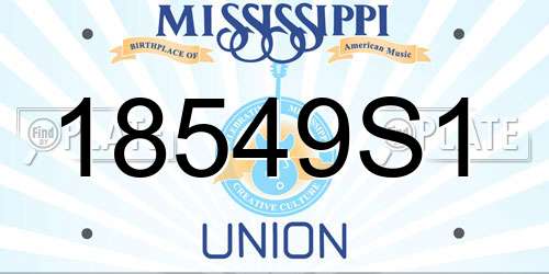 18549S1 Mississippi License Plate