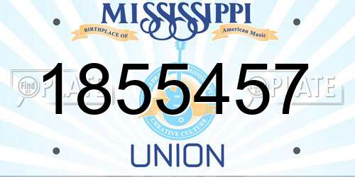 1855457 Mississippi License Plate
