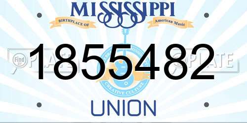 1855482 Mississippi License Plate